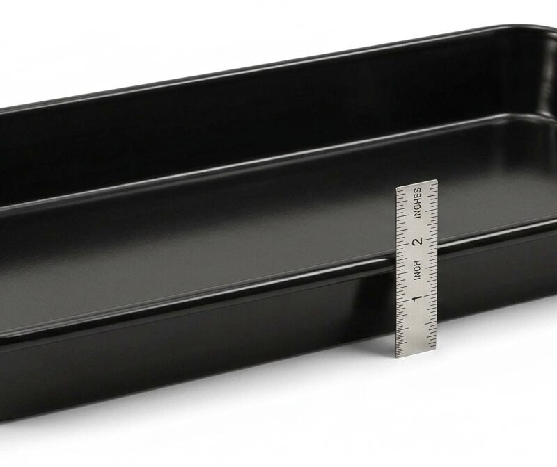 Charola de Fibra Negra 10X30X2